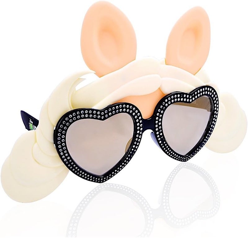 Sun-Staches Official Muppets Sunglasses | Kermit, Miss Piggy or Animal Costume Accessory Mask | UV 400 | One Size Fits Most - Image 1